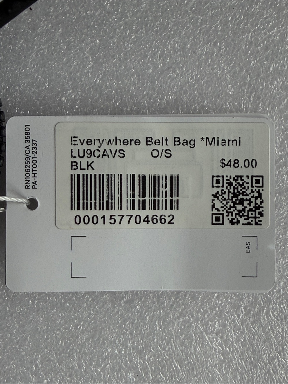🆕 LULULEMON Everywhere Belt Bag Miami Black NWT - Picture 12 of 13